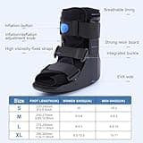 Inflatable Walking Boot Air Cam Walker Fracture Boot Orthopaedic boot for Sprained Ankle Short Air Walker Brace for Broken Foot Achilles Tendon Injury Black (L)