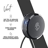 Skullcandy Vert Bluetooth Wireless Earbuds, Microphone, 12h Battery Rapid Charge, Glove Friendly, IPX4 Sweat/Water Resistant, Black/Grey