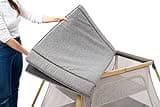 Tutti Bambini Cozee Go 3-in-1 Bassinet, Travel Cot and Playpen - Perfect for Travel and Home Use, Lightweight & Compact and Suitable from Birth - Oak/Charcoal
