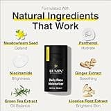 Lumin - Daily Face Moisturizer for Men - Mens Face Lotion, Men's Skin Care, Ideal for normal & combination skin, 50ml, 1-Pack