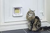 Sure Petcare SureFlap Microchip Cat Flap Connect, DualScan Technology, Mobile App Compatible, Install in Doors, Windows and Walls, White, Hub and 4 x AA Batteries Required, Not Included