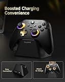 EasySMX PC Controller, Enhanced Wireless Bluetooth Pro Game Controller with Charging Dock/RGB Backlit/Hall Sensor,No Stick Drift No Dead Zone, Windows PC, Android, Steam, Switch, iOS