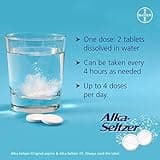 Alka-Seltzer Alka Seltzer Original Effervescent Tablets with Aspirin, Fast and Effective Pain Relief for Cold and Flu, 1 Pack of 20