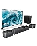 ULTIMEA 5.1 Soundbar with Dolby Atmos, 410W Surround Sound System Sound Bar for TV, Sound Bar with Wireless Subwoofer, Surround and Bass Adjustable Home Audio TV Speakers, APP Control, Poseidon D60