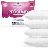 Slumberdown Rebound Quilted Pillows 4 Pack Hotel Quality Thick & Bouncy Firm Bed Pillow for Back and Side Sleepers - Non-Allergenic, UK-Made, Machine Washable, Packaging May Vary (48 x 74cm)