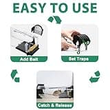 4 Pack Humane Mouse Traps Indoors, Live Mice Traps, Upgraded Sensitive Effective & Easy Use,Touchless Catch Mice, Mouse, Field Mouse & Rodent Catchers For Home, Commercial, Residential, Outdoor