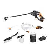 WORX WG620E.4 Hydroshot Cordless Portable Pressure Washer Cleaner Kit - Power Washer with 2 Batteries, Adjustable Pressure Settings for Garden, Patio, Car Wash & More, 320 PSI (22 Bar), 120 l/h