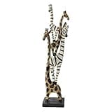 Design Toscano QS92050 Zebra and Giraffe Menagerie African Totem Statue by artist Komnan Ohene,49.5 cm