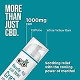 CBDfx 1000mg CBD High Strength Muscle & Joint Cream with Caffeine, Menthol and White Willow Bark, Cooling CBD Cream, Cruelty Free, 50ml Hemp Cream