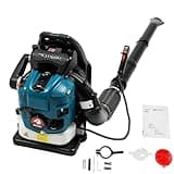 Petrol Leaf Blower 75.6CC 4 Stroke Backpack Leaf Blower 2600W 7000R/Min Adjustable Speed Garden Vacuum and Blowers Handheld Engine Air Cooling 180° Adjustable Air Duct