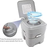 Dripex Portable Camping Toilet - 20L Handle Removable Handle Portaloo with Flush for Outdoor Camping Hiking Travel Caravan