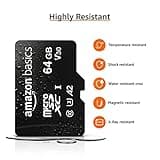 Amazon Basics MicroSDXC UHS-I Class 10 Memory Card with Full Size Adapter, A2, U3, V30, 4K, Read Speed up to 100 MB/s, 64 GB (2pack), Black