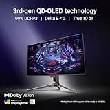 ASUS ROG Swift OLED PG32UCDM gaming monitor ― 32-inch 4K QD-OLED panel, 240Hz, 0.03ms (GTG), G-SYNC compatible, custom heatsink, graphene film, uniform brightness, 99% DCI-P3, True 10-bit, 90 W Type-C