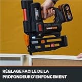 WORX WX841.9 Nitro 20V 16 Gauge Cordless Nailer | Cordless Nailer | Battery Powered Nail Gun with Tool-Free Jam Release | PowerShare - Tool Only