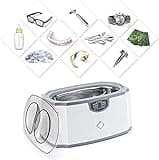 LifeBasis D-2000 Ultrasonic Cleaner Jewellery Cleaner Machine 420ML 45000Hz Silver Cleaner with Watch Stand for Cleaning Jewelry Necklaces Rings Glasses Watches Coins Razors Guin-ness Surger Tins