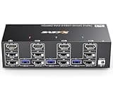 Camgeet 8K KVM Switch 3 Monitors 3 Computers 4K@144Hz 8K@60Hz, Triple Monitor KVM Switch HDMI + 2 Displayport for 3 PC Share 3 Monitor and 4 USB3.0 Ports, kvm switches with Wired Remote usb 3.0 Cable