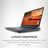 Dell G15 5530 15.6" FHD 120Hz Gaming Laptop, Intel Core i5-13450HX, NVIDIA GeForce RTX 3050 6GB, 16GB RAM, 512GB SSD, Windows 11 Home, English-UK Backlit Keyboard, Dark Shadow Grey