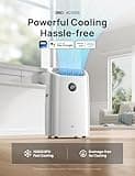 Dreo Smart 3-in-1 Portable Air Conditioner, 10000 BTU Drainage-Free Cooling AC Unit, Silent Mobile Air Conditioner for Bedroom, APP/Voice/Remote Control, 24h Timer with Fan &Dehumidifier, AC515S