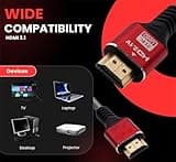 48Gbps, Supports 8K@60Hz & 4K@120Hz, High-Speed HDMI Cable for Gaming, PS5, Xbox Series X, Samsung QLED, and LG OLED (Pack of 2)