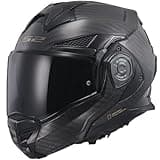 LS2 FF901 Advant X Carbon Black Modular 180° Flip Front Dual Visor Full Face Motorbike Helmet Sport. ECE 22.06 Certified. Complete With Pinlock and Luxury Camo Backpack Style Carry Bag - XS (53-54cm)