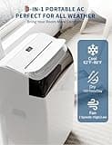 Portable Air Conditioner 14000 BTU -Standing AC Unit Remote Control with Dehumidifier and Fan,Sleep Mode, 24H Timer, Cooling Up to 750 Sq. Ft,Window Kits and Exhaust Hose Inlcluded
