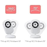 CAMWORLD Baby Monitor No WiFi for Privacy, Video Baby Monitor with Camera and Night Vision, VOX Mode, 2-Way Audio, Temperature Alert, 3 Lullabies