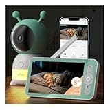 BOIFUN 2K Wifi Video Baby Monitor, App & 5'' Screen Control, Night Light, Motion&Cry Detection, PTZ, Auto Tracking, 3000mAh Battery,Humidity & Temperature Sensor, Baby Monitor with Camera Night Vision