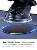 TOPK Car Phone Holder, [2023 Military-Grade Suction & Hook] 4 in 1 Super Stable Mount for Car Dashboard/Windscreen/Air Vent, Compatible with All Mobile Phones