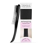 Tangle Teezer Ultimate Detangler Hairbrush - For Wet & Dry Hair - Detangling Brush for All Hair Types - Two-Tiered Teeth Reduce Breakage & Eliminate Knots - Liquorice Black