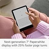 Amazon Kindle Paperwhite (16 GB) – Our fastest Kindle ever, with new 7" glare-free display and weeks of battery life – Without Ads - Black