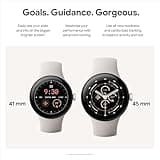 Google Pixel Watch 3 (45 mm) – Android smartwatch with heart rate tracking, advanced running from Fitbit, fitness insights, 24-hour battery – Matte Black Aluminium Case – Obsidian band – Wi-Fi