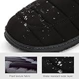 LongBay Men's Outdoor Slippers Memory Foam Camping shoes Nylon Non-Slip Indoor Outdoor Black, 9