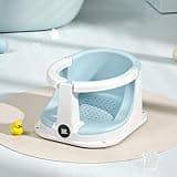 Silla De Baño para Bebé - Silla para Bañera Con Soporte Corporal Acolchado 0-3 Años | Asiento Baño Bebe Antideslizante, Plegable Con Termómetro Integrado para Viajes, Y Apartamentos