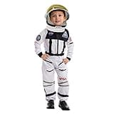 Spooktacular Creations Astronaut Costume for Kids with Movable Visor Astronaut Helmet, NASA Space Costume Halloween Costume Kids, Pretend Role Play Dress Up (White)-Small (5-7 yrs)