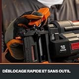 WORX WX841.9 Nitro 20V 16 Gauge Cordless Nailer | Cordless Nailer | Battery Powered Nail Gun with Tool-Free Jam Release | PowerShare - Tool Only
