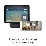 Certified Refurbished Echo Show 10 (3rd generation, 2020 release) | HD smart display with motion and Alexa, Glacier White Fabric