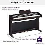Yamaha ARIUS YDP-145 Digital Piano - Classic and Elegant Home Piano for Beginners and Hobbyists, in White