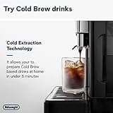 De'Longhi Eletta Explore Cold Brew ECAM452.67.G, Barista Coffee Machine with LatteCrema Hot and Cool, Espresso Machine, Automatic Coffee Bean Machine, Cold Extraction, Coffee Pot Included, Dark Grey