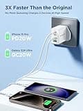 USB C Plug Fast Charge, 40W 4-Port Multi USB Charger Plug UK Dual Port PD Power Adapter +QC Wall Plug Multiport Mains Type C Charging Plug for iPhone 16 15 14 13 12 11 Pro Max XS XR 8, Samsung, iPad