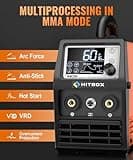 HITBOX 200A Portable MIG Welder 240V, Gasless 4-in-1 Digital Upgraded MIG/Flux Core/ARC/Lift TIG/Spool Gun Inverter Welding Machine with Ultra LED Display (HIM200)