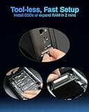 TERRAMASTER F4 SSD NAS Storage - 4Bay All SSD NAS Server N95 QuadCore CPU, 8GB DDR5 RAM, 10GbE Port, 4 Heat Sinks Included, Palm-Sized Powerful Network Attached Storage (Diskless)