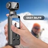 IXROAD 4K Body Camera with Audio and Video, Vlogging/POV Camera with 270° Rotatable Lens, Pocket Action Cam with External Microphone, Clip and 64GB TF Card