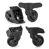 Volein 2 Pairs Suitcase Replacement Wheels Spinner Luggage Replacement Wheels Spare Suitcase Casters with 2 Screw Holes(V237)