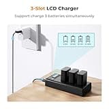 K&F Concept 3-Pack NP-FW50 Battery and Triple Slot Charger Set, Compatible with Sony A6400, ZV-E10, A6000, A6500, A6300, Alpha 7, A7, A7II, A7RII, A7SII, A7S, A7S2, A7R, A7R2, A5000, NEX-3, RX10