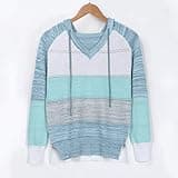 hoodies women uk clearance lightweight hoodies women Fashion Casual Sweater Blouse Tops Long Sleeves Women V-Neck Hooded sale clearance items christmas coupons and promo codes for discount Sky Blue