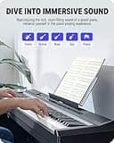 Donner Digital Piano Keyboard Weighted 88 Keys with Piano Stand, Beginner Home Electric Piano with Furniture Stand and Triple Pedal, DEP-20 Real Piano Touch