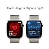 Apple Watch Series 10 GPS + Cellular 46 mm Smartwatch with Natural Titanium Case with Natural Milanese Loop - M/L. Fitness Tracker, ECG App, Always-On Retina Display, Carbon Neutral