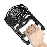 GRIPX Digital Hand Dynamometer Grip Strength Measurement Meter Auto Capturing Electronic Hand Grip Power 198Lbs / 90Kgs, Black