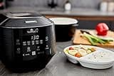 Yum Asia Bamboo Rice Cooker with Induction Heating (IH) and Ceramic Bowl, 7 Rice Cooking Functions, 4 Multicooker Functions, Motouch LED Display (1.5 Litre) 220-240V UK/EU (Anthracite Black)