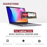 【DDR3 RAM Laptop Only】GIGASTONE 16GB Kit (2x8GB) DDR3/DDR3L 1600MHz (1333MHz) PC3-12800 (PC3-10600) CL11 1.35V/1.5V 2Rx8 SODIMM 204 Pin Unbuffered Non ECC High Performance Notebook Memory Upgrade